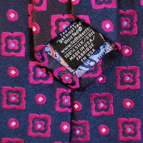 Ted Baker Tie- 100% Silk - Picture 4 of 8